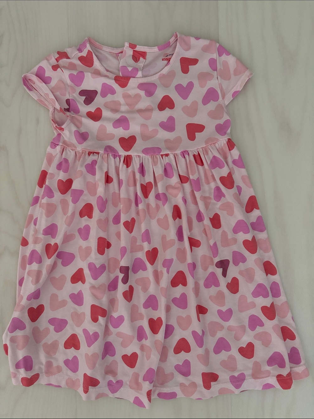 Magnetic Me Modal XOXO Kids Pink Heart-Print Dress